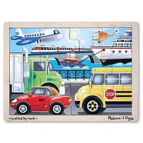 Мои первые пазлы - В пути, 12 элементов (Melissa&Doug, 2931_md)